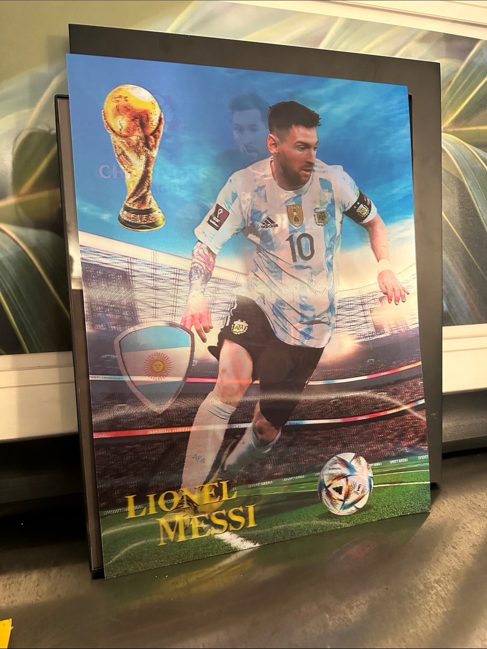Lionel Messi 3-D poster 15 1/2 x 11 1/2